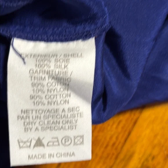 VANESSA BRUNO Women's 100% Silk Blue Slouchy Twist Detail Mini Dress‎ Size 36 - Picture 11 of 11